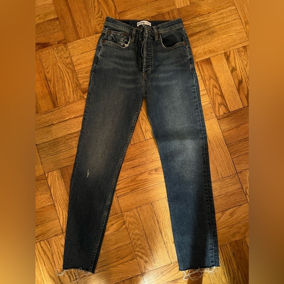 Re/Done High Rise Straight Jeans in Blue Wash - Size 27 / Very Good Condition! - Picture 4 of 6